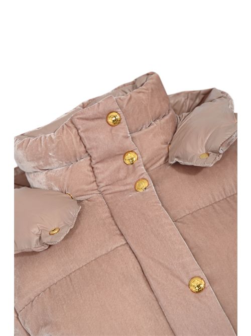 Piumino in velluto con cappuccio Sunrise Elisabetta Franchi | PI82D56E2EA6